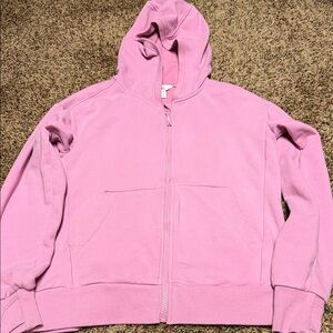 Athleta Girl XXL Light Pink Hoodie Jacket